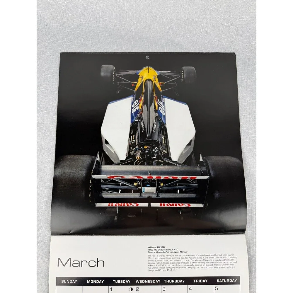 2016 the art of the formula 1 race car calendar